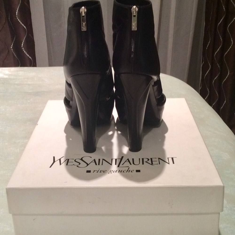 YSL PEEP TOE BOOTIES - Picture 4 of 6
